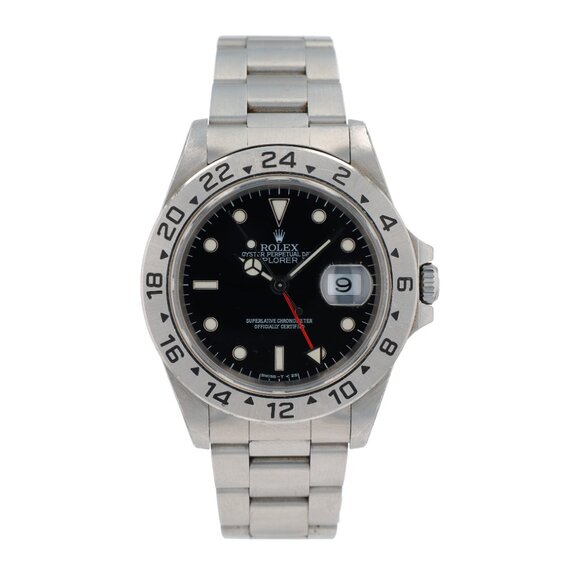 Rolex Explorer II 16570 40mm Black Luminous Dial GMT Bezel Oyster Band - Picture 1 of 10